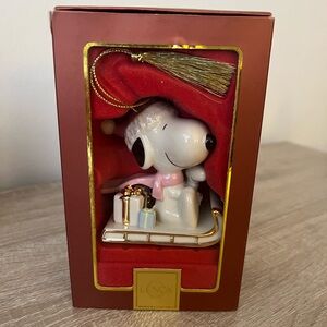 Snoopy’s Sledding Adventure Lenox Ornament